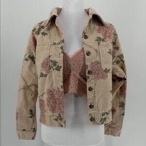 Vintage A.K.A Los Angeles Floral Cotton Jacket Women’s Small Made in USA